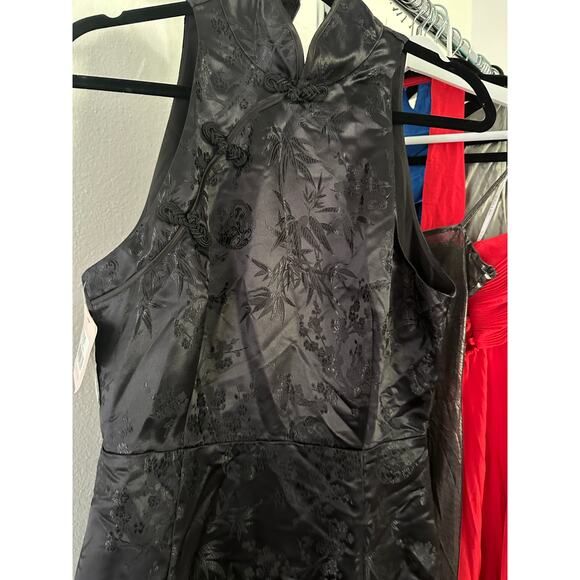 SAU LEE Jill Chinese Jacquard Pencil Dress in Black - Picture 10 of 12